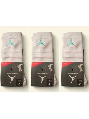 Jordan Socks Air Nike Socks 3 Pairs Jordan Essential Men High Cut SIZE LARGE